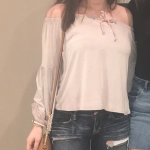nude off the shoulder top
